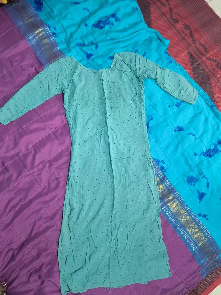 Green Kurta Dress Material