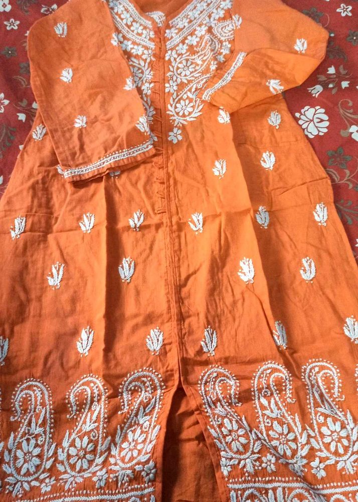 Pure Cotton Chikankari Kurti