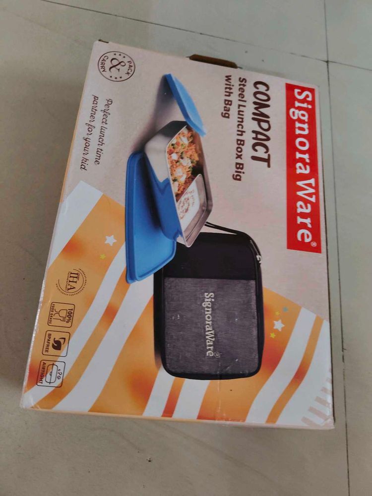 Signoraware Compact Steel Lunch Box Brand New