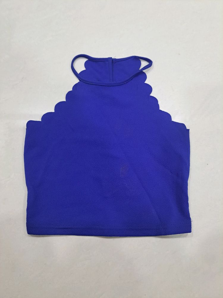Blue Crop Top