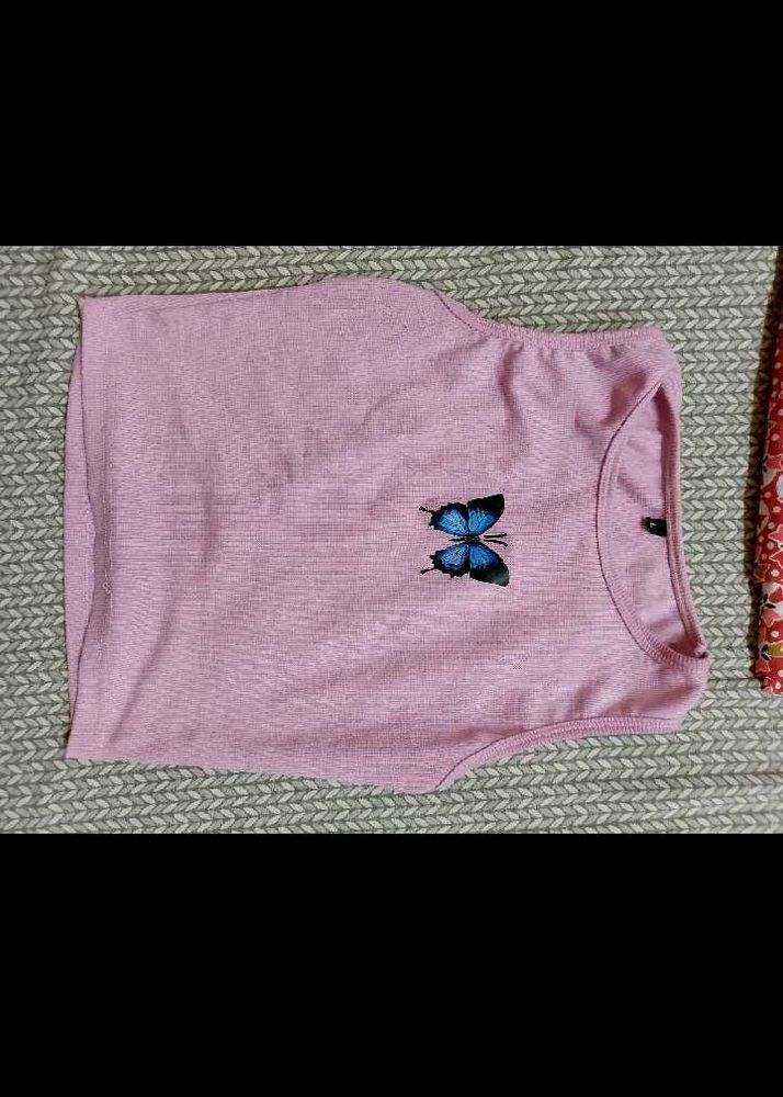 Pink &amp; Maroon Crop Tops Combo