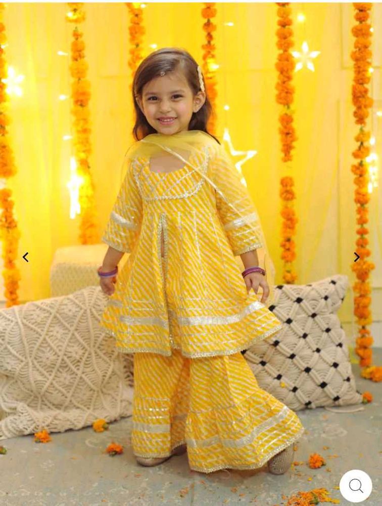 Adorable Yellow Kids Ethnic Set