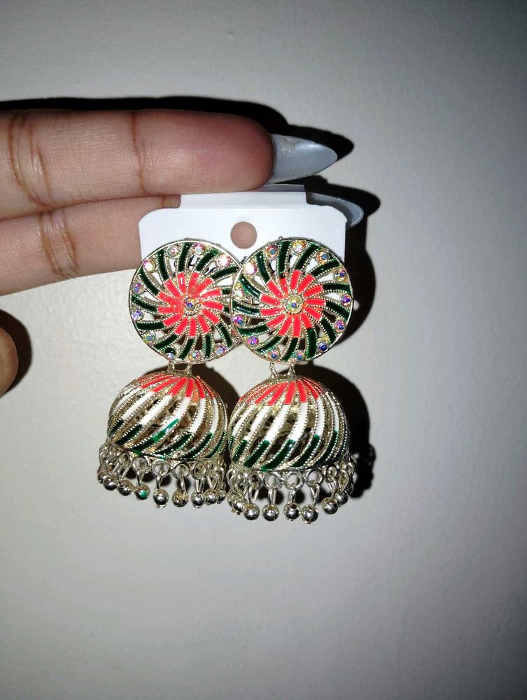 Colorful Jhumka Earrings
