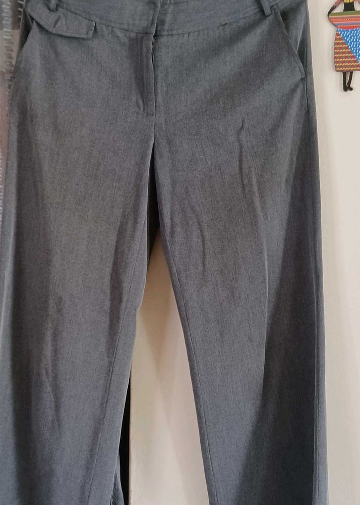 Elegant Grey Trousers Bell Bottom Style
