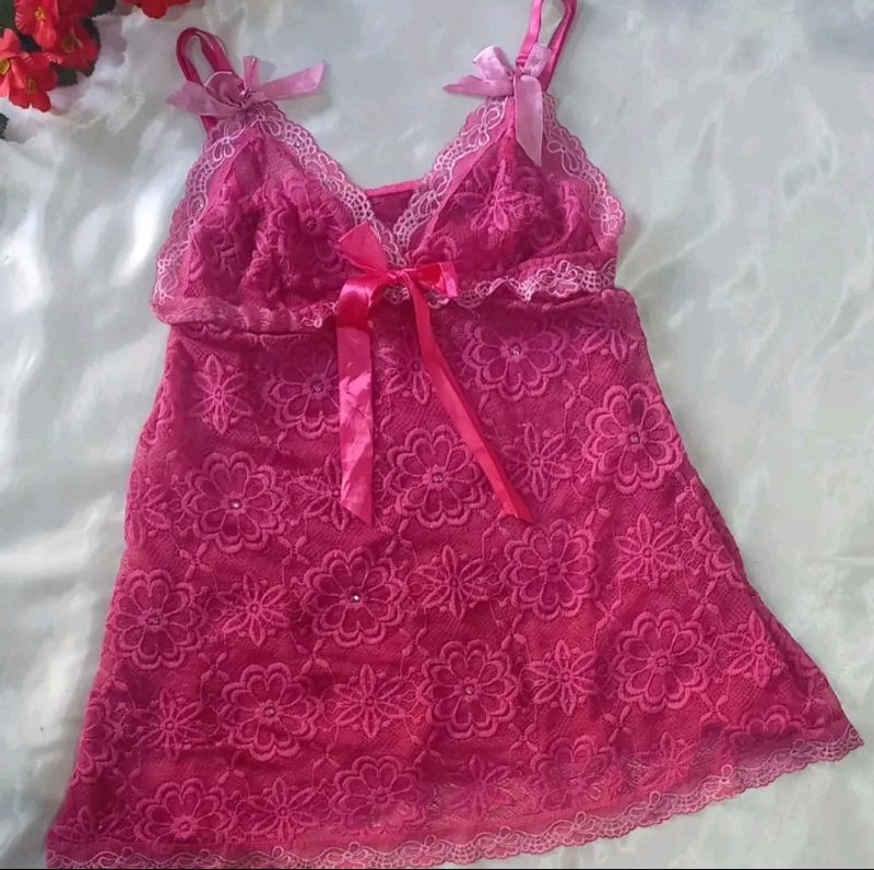 Rosy Pink Short Nightie
