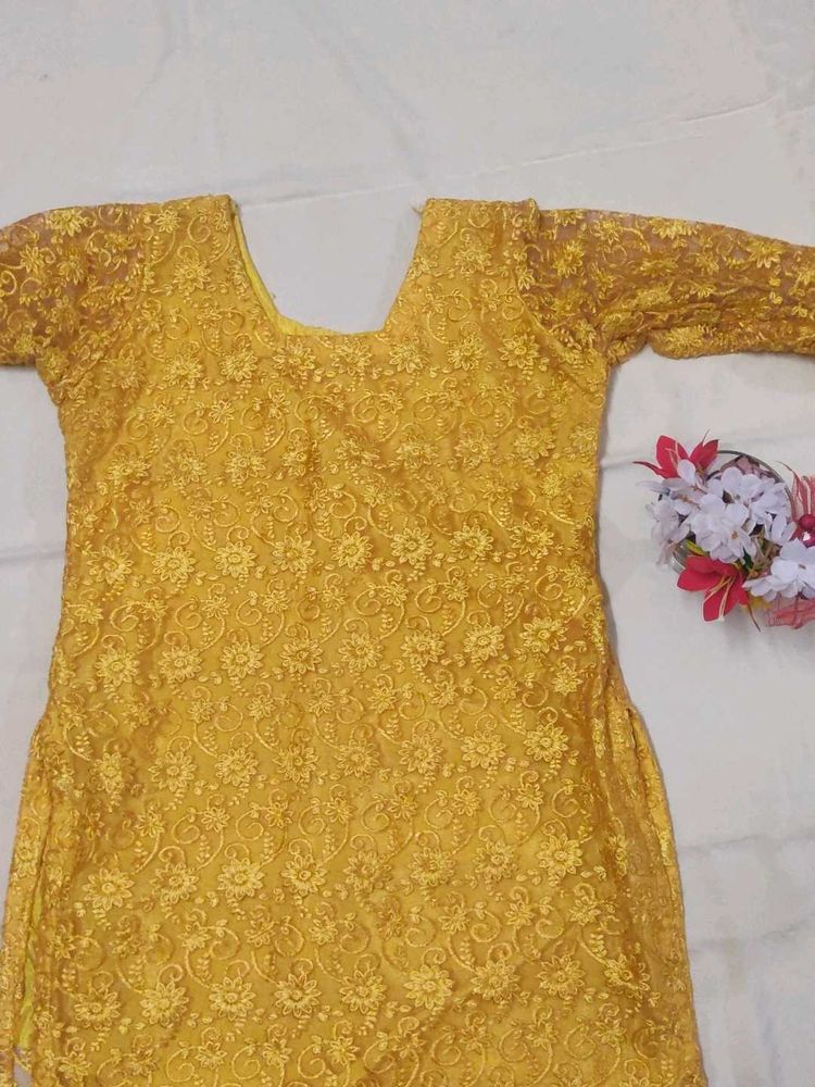A Yellow Short Kurta