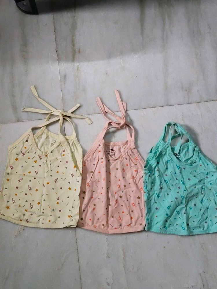 Baby Tops Set of 3 - Size 0-3 Months