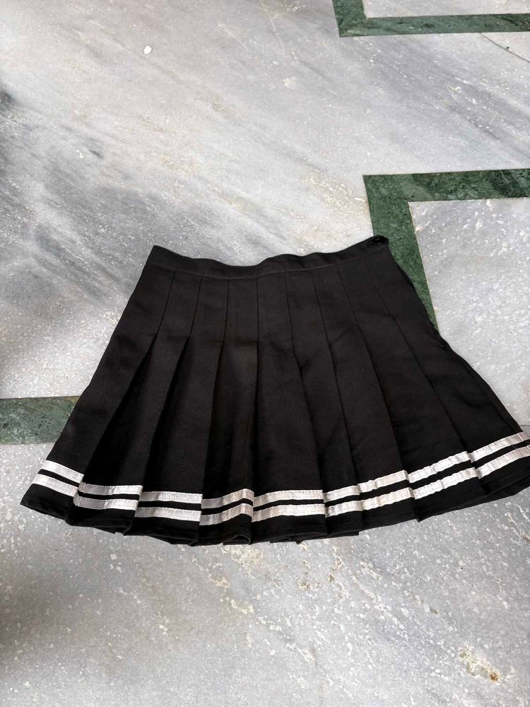 Pleated Mini Skirt