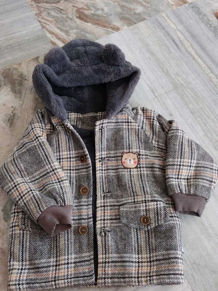 Adorable Plaid Baby Jacket