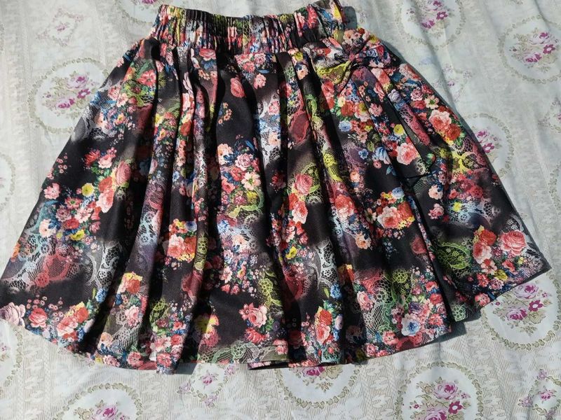 Floral Print Skirt