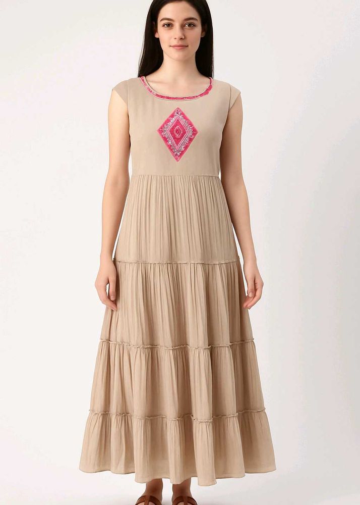Beautiful Grey &amp; Pink Anarkali Kurti