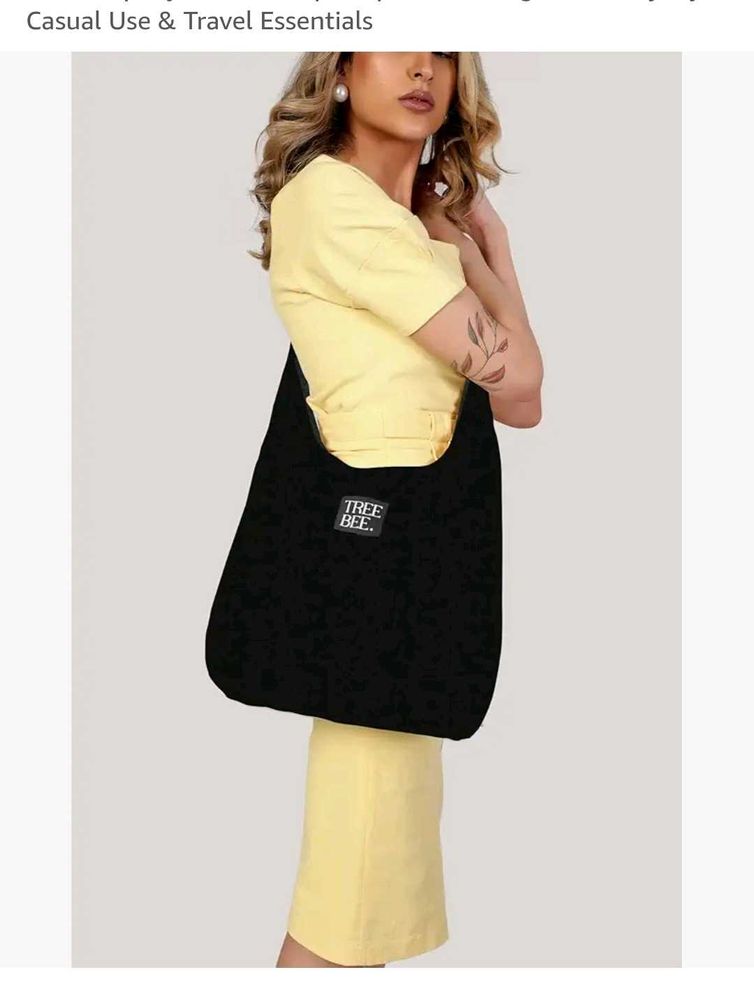 Stylish Black Tote Bag
