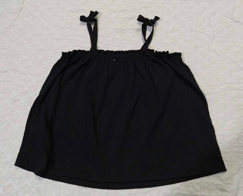 Black Tie Strap Top