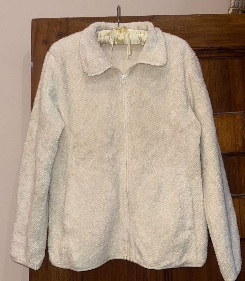 uniqlo Cozy Cream Fleece Zip-Up Jacket