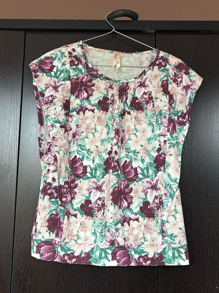 Floral Print Casual Top
