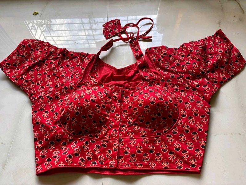 Red Floral Blouse