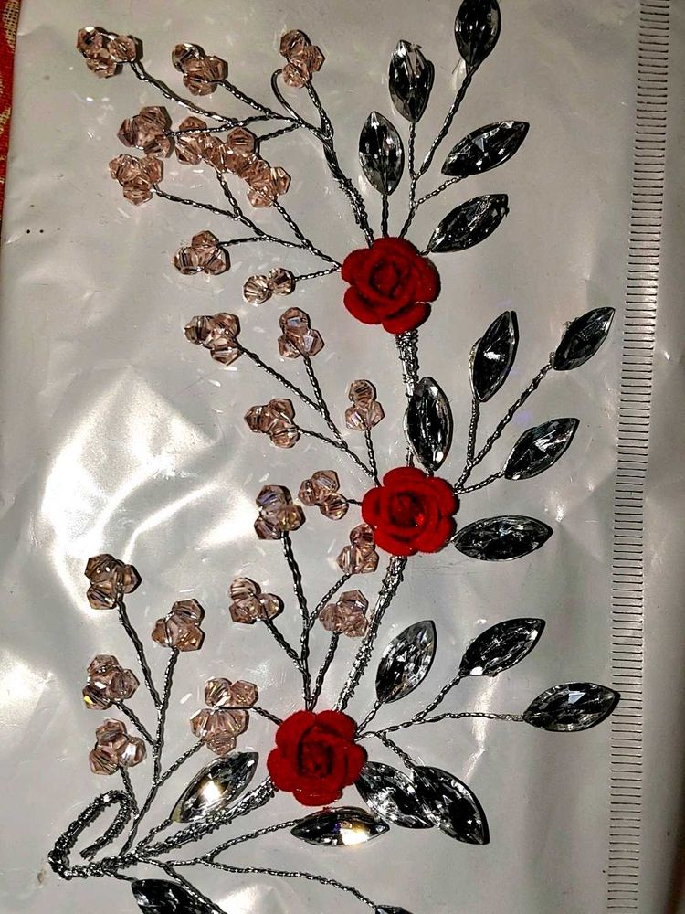 Red Floral Hair Accessory