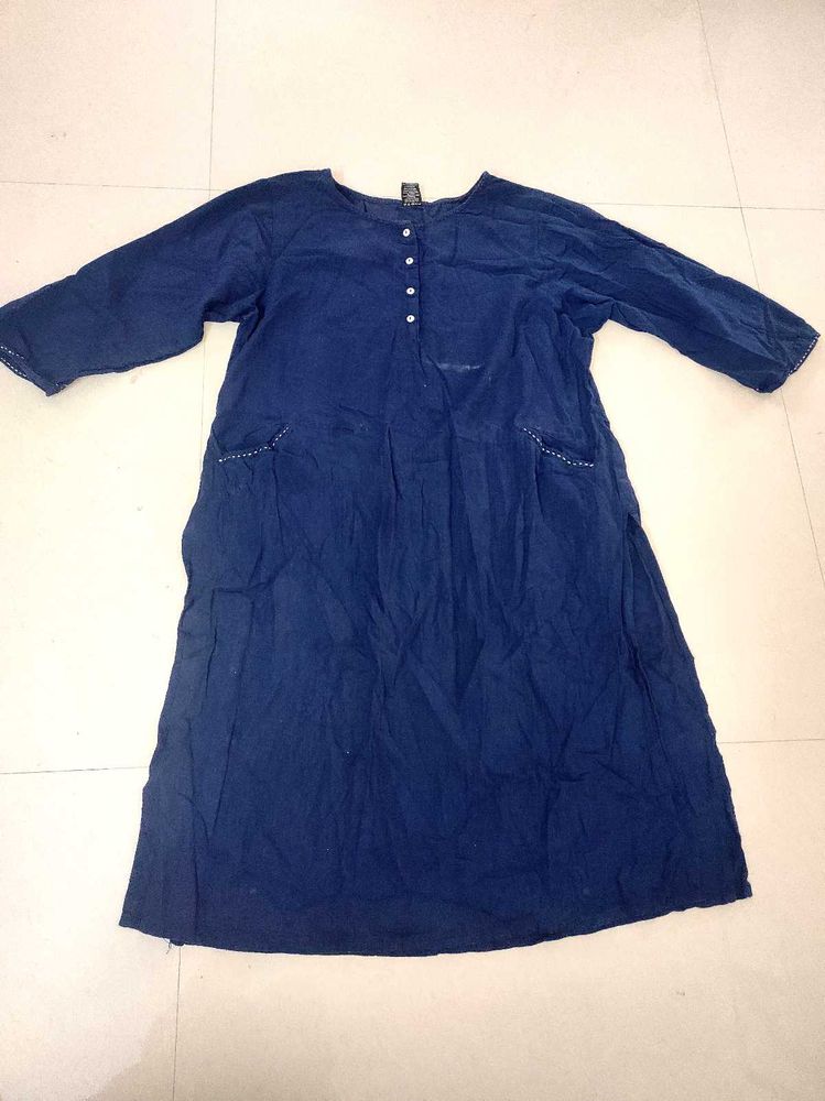 3xl Navy Kurta/Feeding/Soch Brand/Pure Soft Cotton