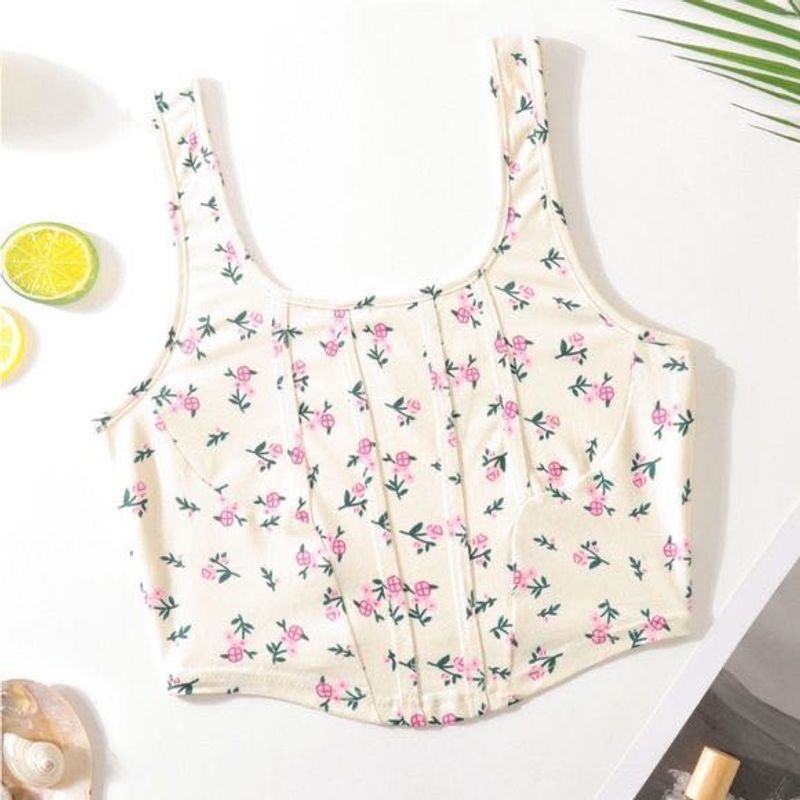 Vintage-Inspired Cottagecore  Tank Top