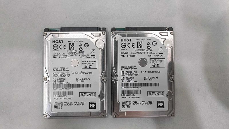 HGST 750GB Hard Drives - Pair