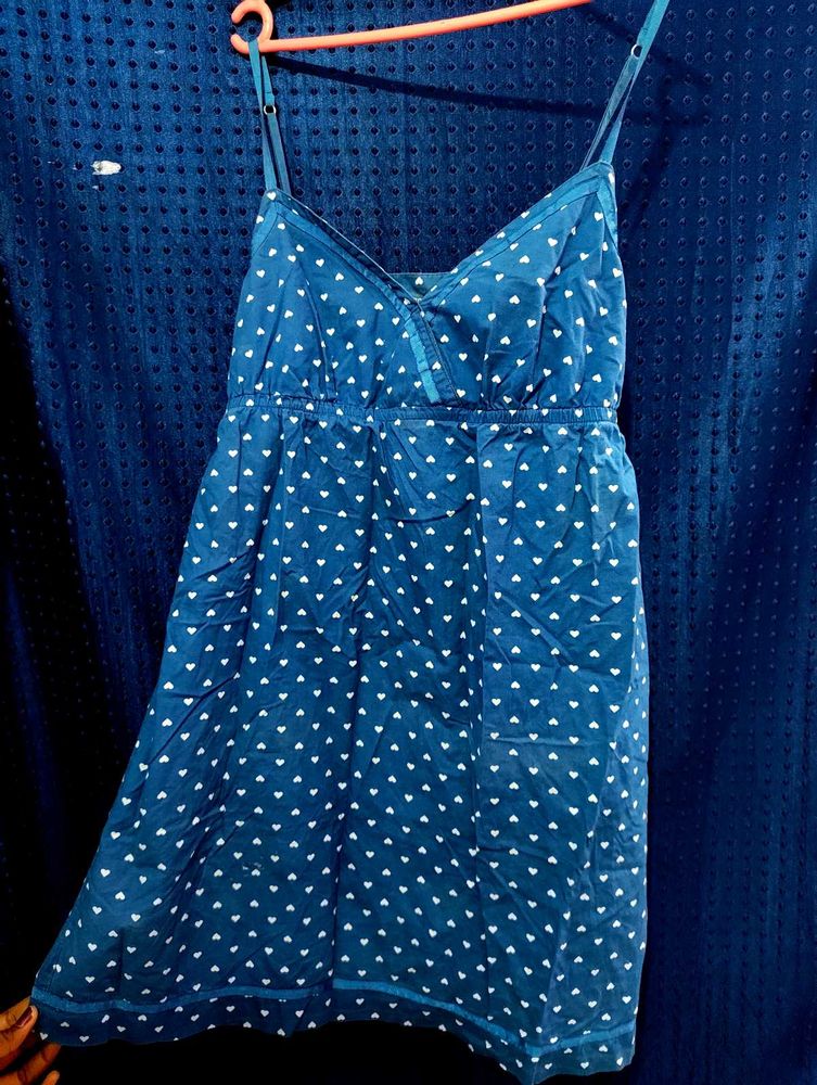 cute heart patterned dress🩵