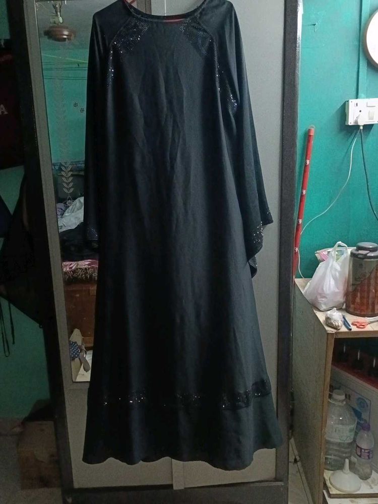 Elegant Black Ethnic Burqa