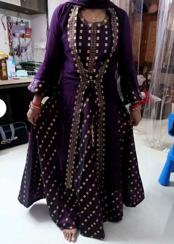 Top Skirt With Shrug  Dupatta Blouse  Back Zip
