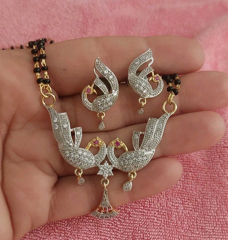 Combo Of Jewellry Box And Trendy Mangalsutra Set