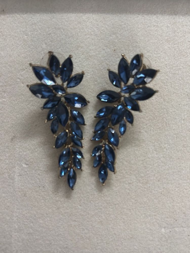 Blue Hanging Earrings