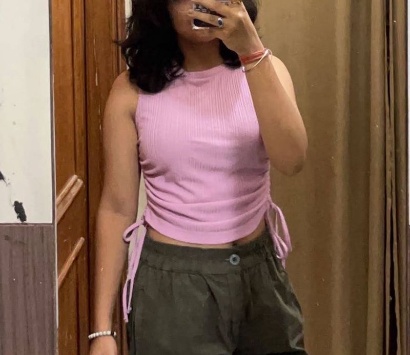 Ruched Sleeveless Top