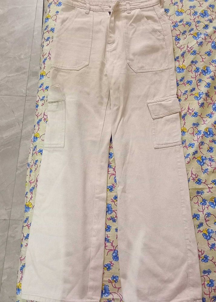Beige Cargo Pants