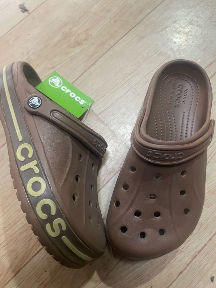 Brown Crocs Classic Clogs