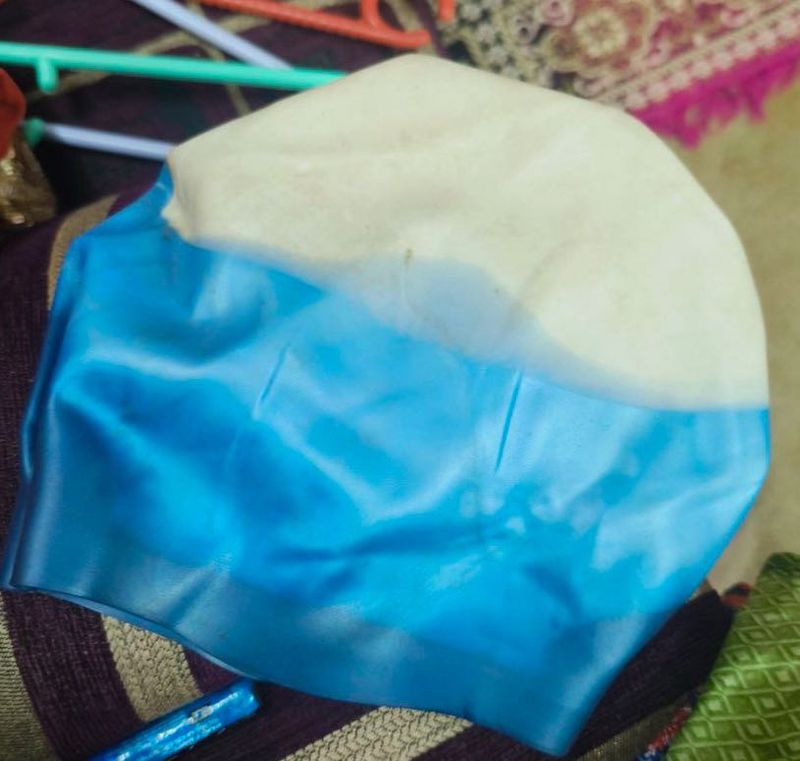 Combo Of Blue And Black Swim Cap