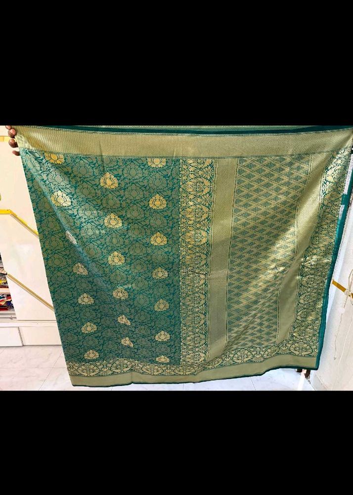 Green Banarasi Saree with blouse
