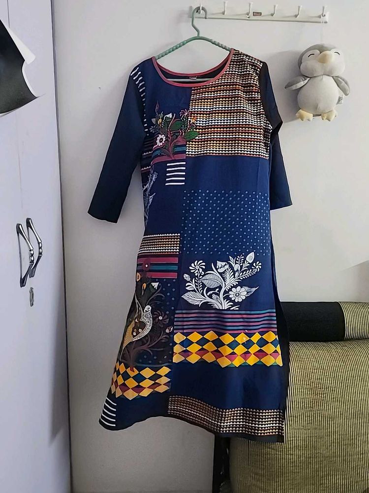 printed blue 💙 kurti