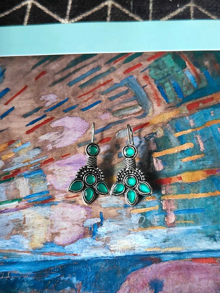 Green Stone Earrings