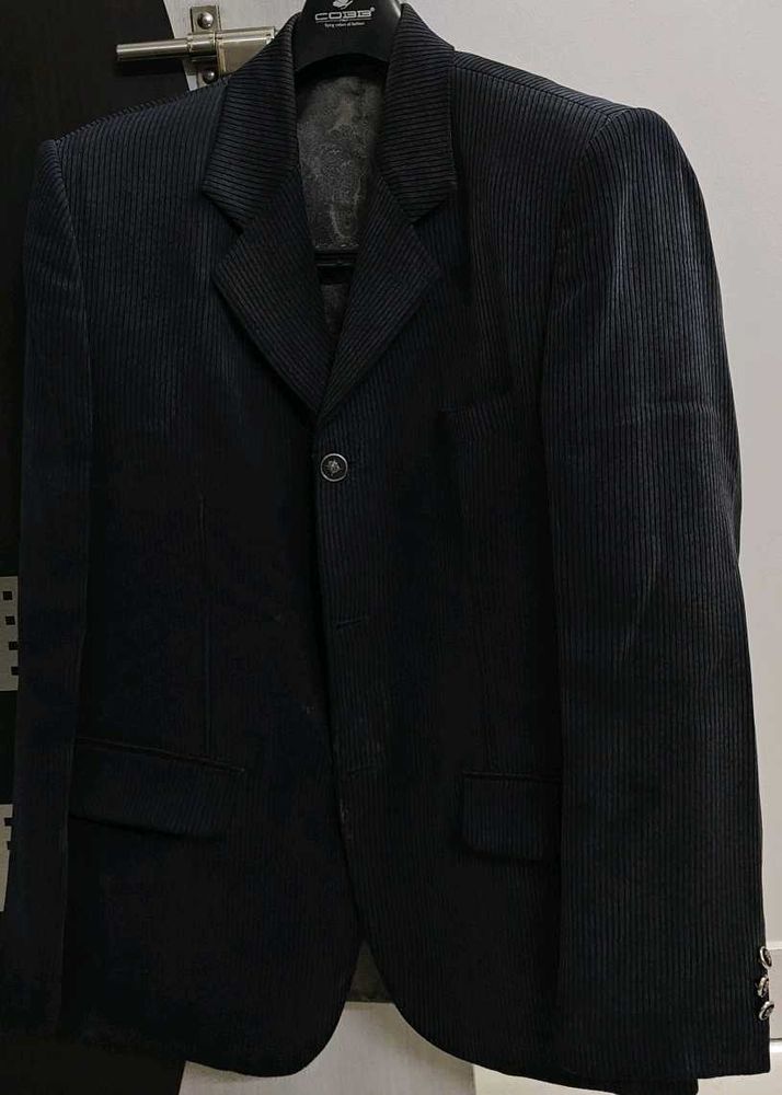 Corduroy Black Blazer