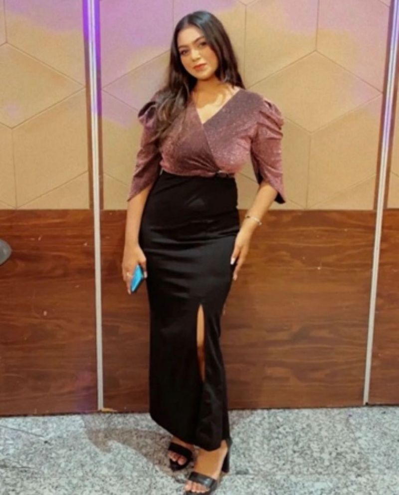 Midnight elegance black shimmer maxi dress