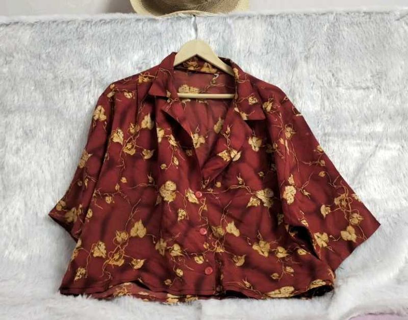 Drop Shoulder Floral Top