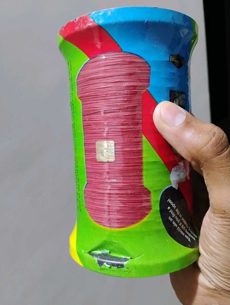 light pink color kite flying plastic thread gattu