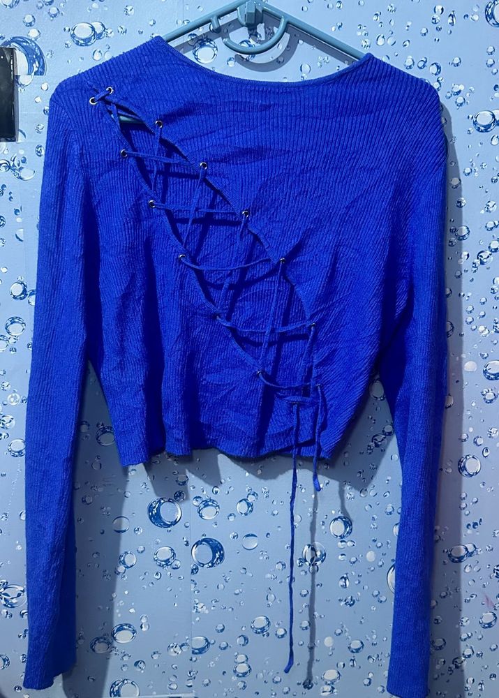 Blue Crop Top
