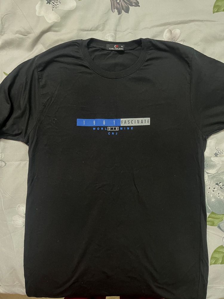 Black Graphic Print T-Shirt