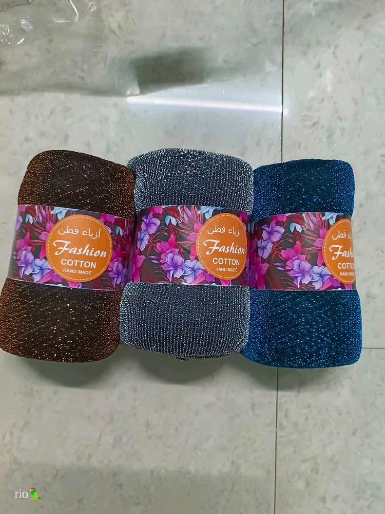 Glitter Hijabs&#34; Combo  Of 3