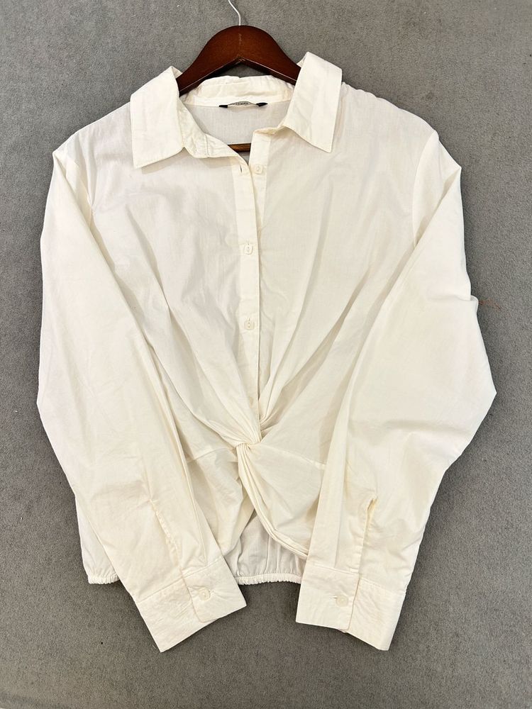 Knotted Cream Blouse