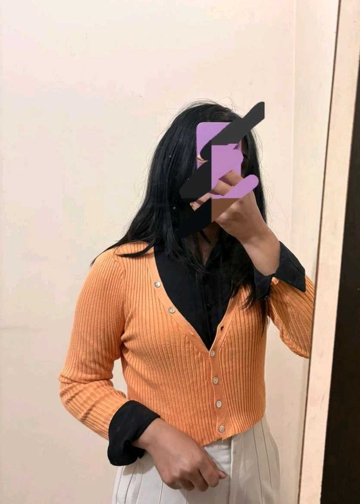 Cute Orange Cardigan