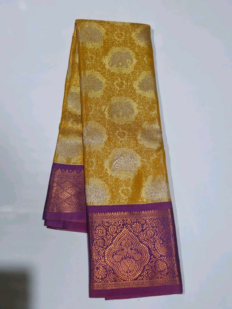 Gold Woven Kanjivaram Silk Saree