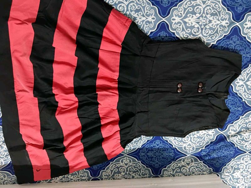 Striped Fit &amp; Flare Dress