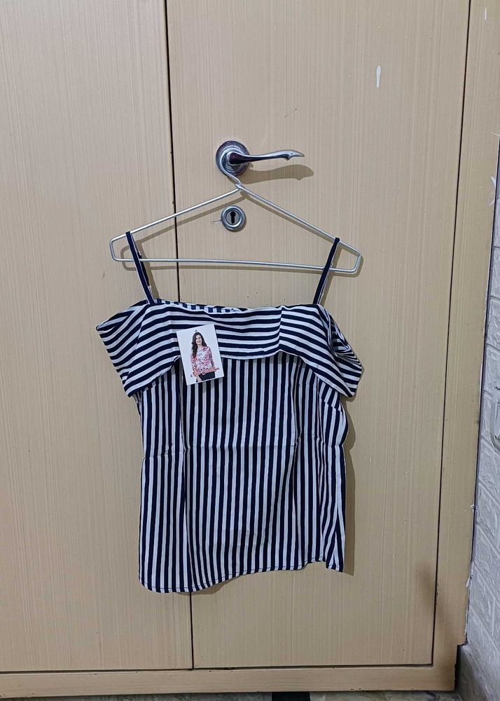 Striped Ruffle Top