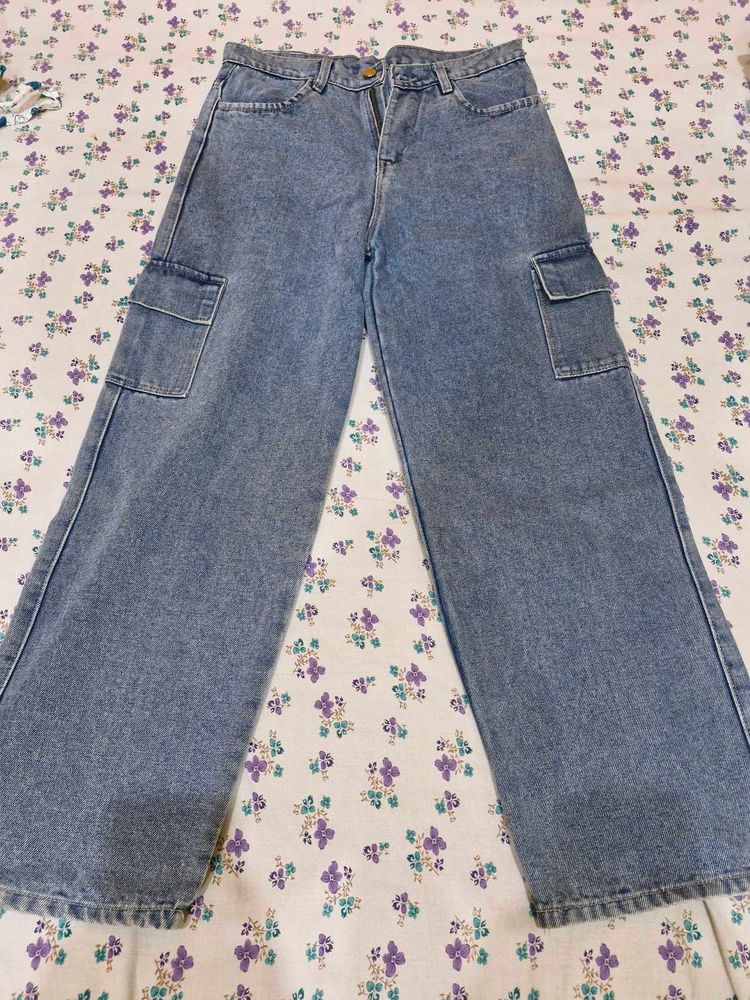 Light Blue Cargo Jeans