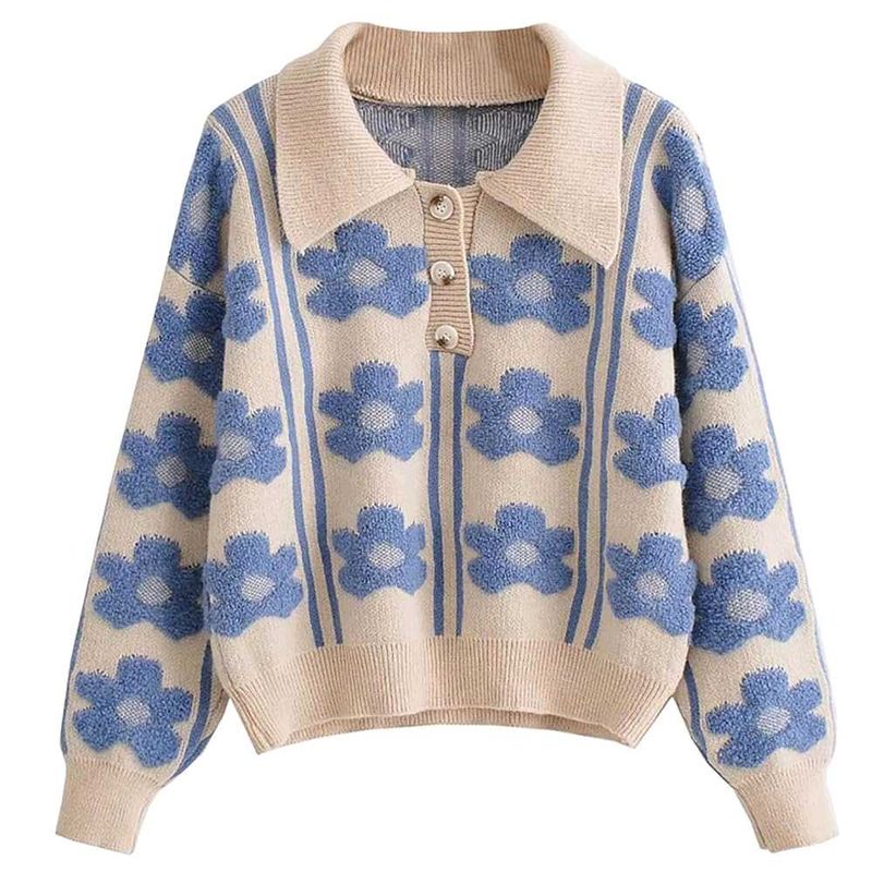 Floral pinteresty Knit Sweater